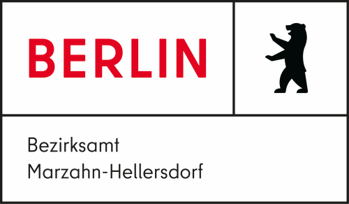 Schriftzug Berlin Bezirksamt Marzahn-Hellersdorf